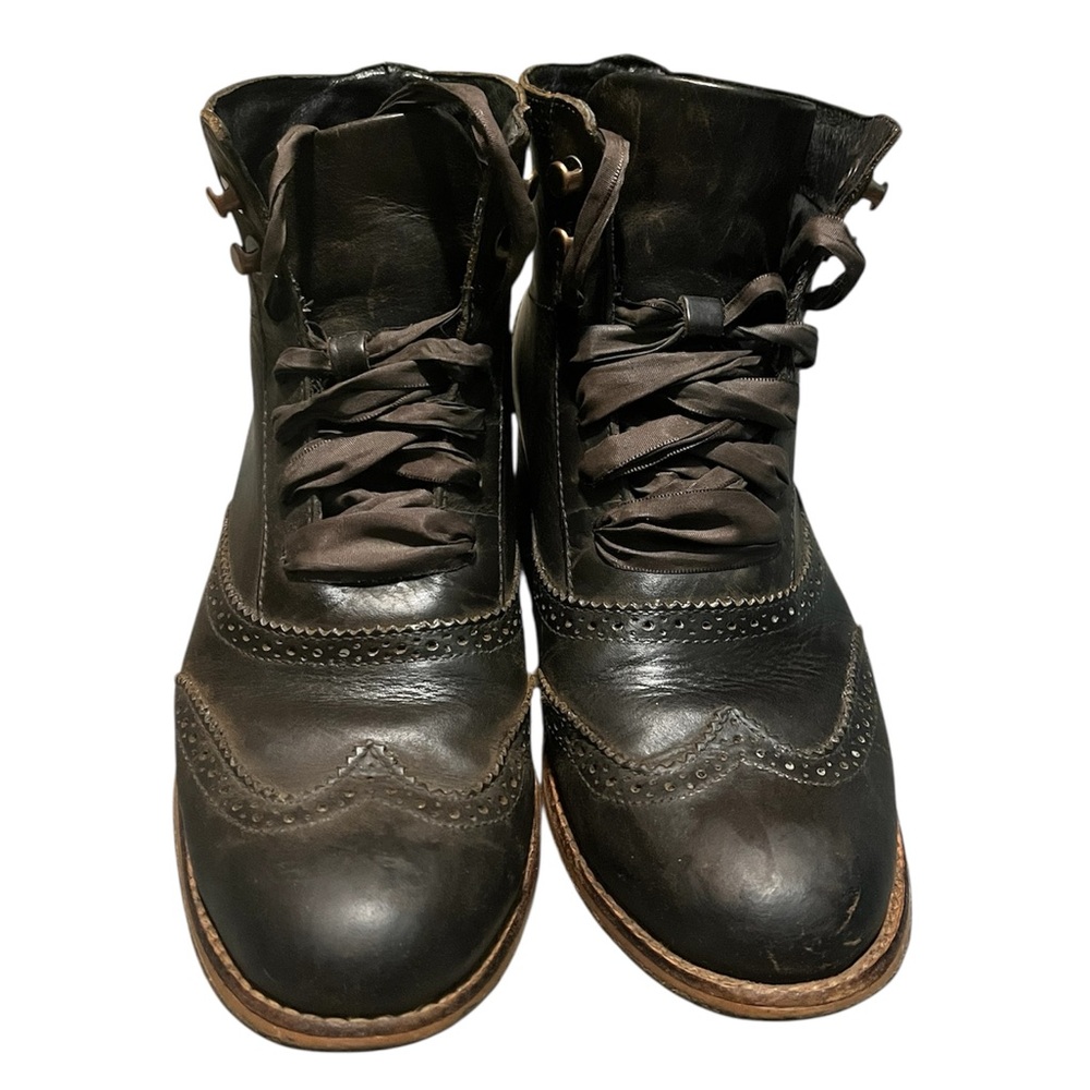SEBAGO Claremont Sz 8M Women's Wingtip mahogany brown leather Boots Booties - Picture 2 of 9